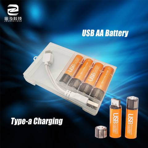 Storage Battery Factory Fast Charging AA USB Li-ion Batteries