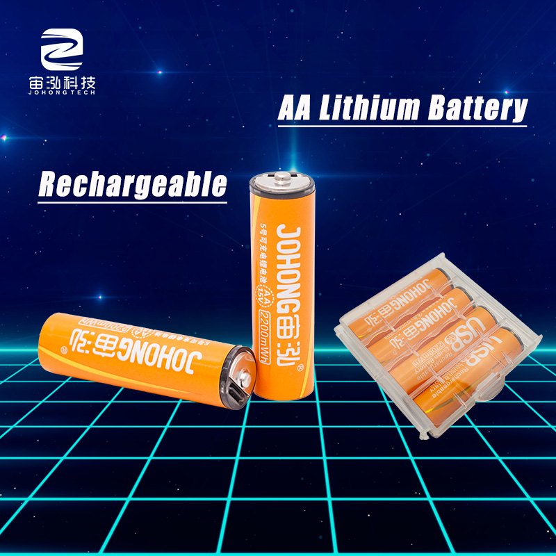 Battery Factory AA Rechargeable USB Lithium Batteries for Camera