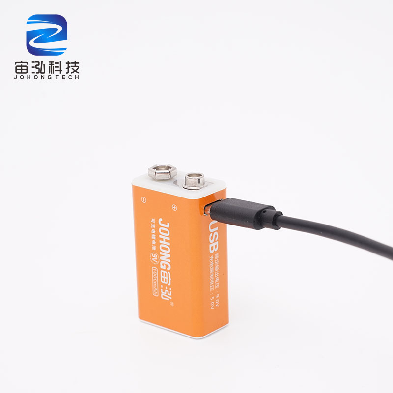 9V Rechargeable Type-C Li-Ion Battery For Multimeter Smoke Detector