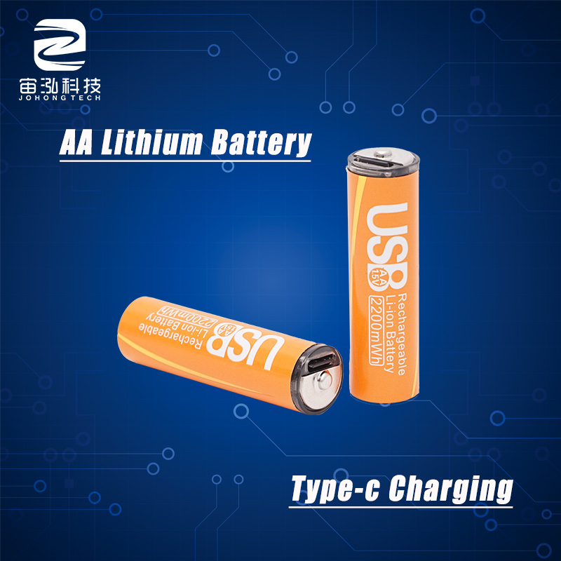 Power Supply 1.5V Over 1000 Cycles AA Rechargeable Li-ion Battery