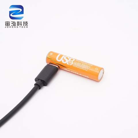 Factory Price Fast Charging Li-ion AAA Batteries with USB Type-C Port