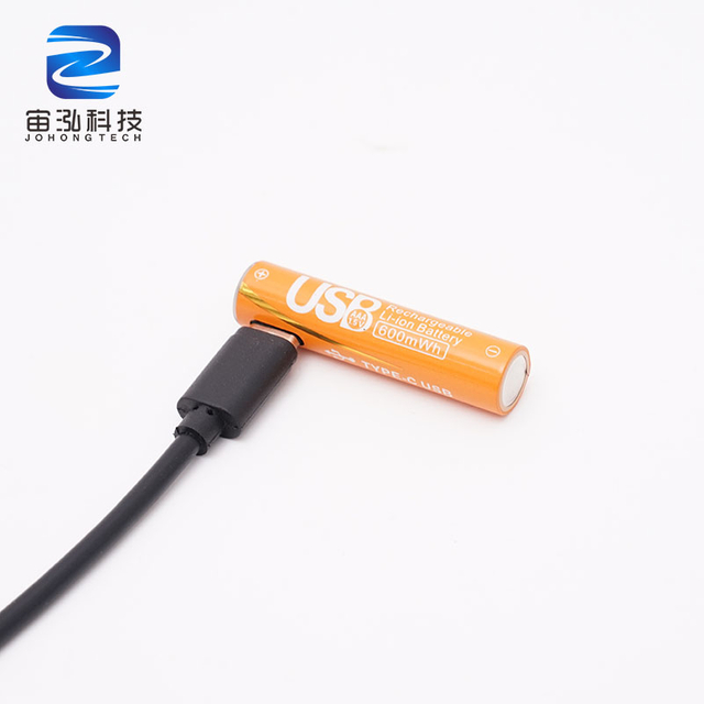 Factory Price Fast Charging Li-ion AAA Batteries with USB Type-C Port