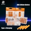 Type C Lithium Battery for Razor AAA Rechargeable USB Batteries
