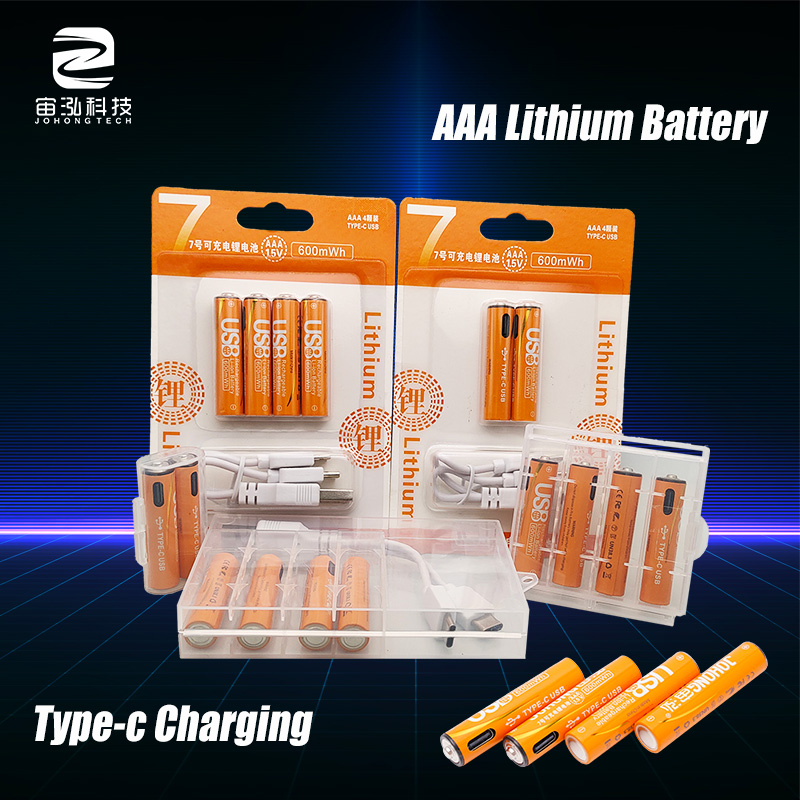 Type C Lithium Battery for Razor AAA Rechargeable USB Batteries